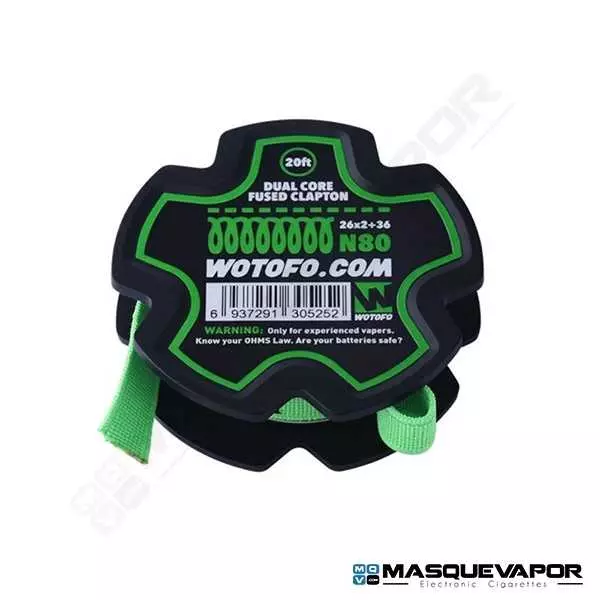 DUAL CORE FUSED CLAPTON WIRE Ni80 0.3x2+0.1/26Gx2+36 WOTOFO