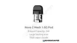 1 X CARTUCHO REEMPLAZO NOVO SMOK 1.2 Ohm