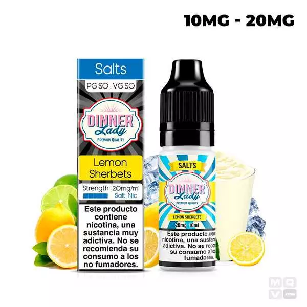 LEMON SHERBET NIC SALT DINNER LADY TPD 10ML 20MG