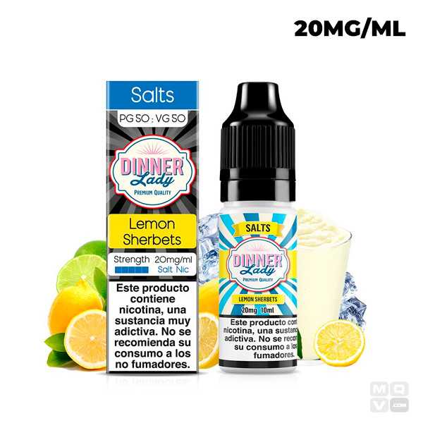 LEMON SHERBET NIC SALT DINNER LADY TPD 10ML 20MG