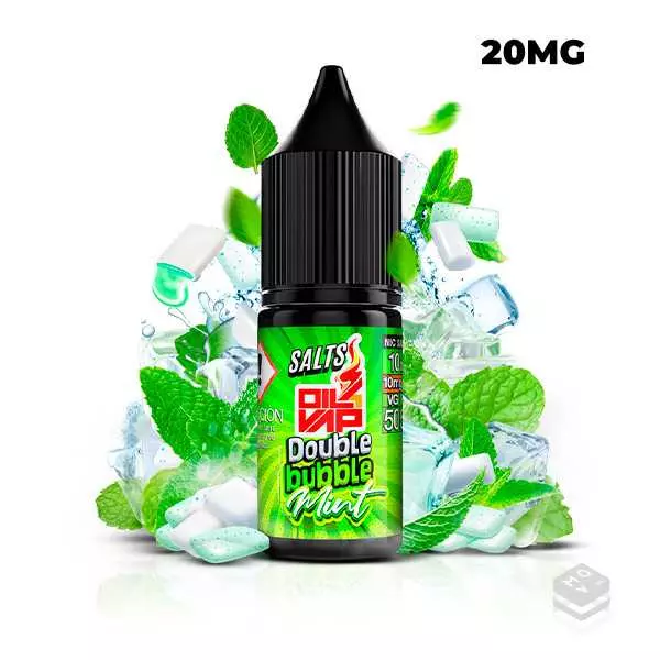 DOUBLE MINT BUBBLE OIL4VAP SALTS 10ML VAPE NICOTINE SALTS
