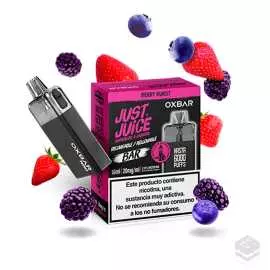 DISPOSABLE POD BERRY BURST JUST JUICE OXBAR REFILLABLE 10ML 20MG