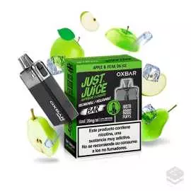 DISPOSABLE POD APPLE & PEAR ON ICE JUST JUICE OXBAR REFILLABLE 10ML 20MG