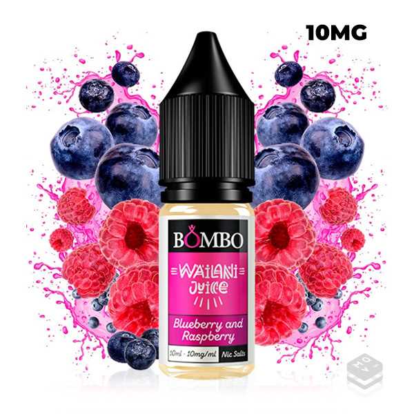SALES DE NICOTINA BLUEBERRY RASPBERRY WAILANI JUICE BY BOMBO ELIQUIDS 10ML