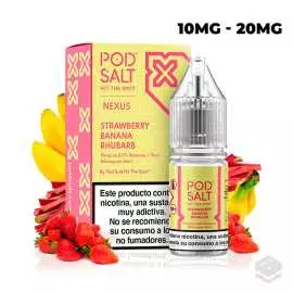 STRAWBERRY BANANA RHUBARB NEXUS NIC SALT 10ML VAPE