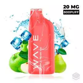 DISPOSABLE POD BUD VAPE WAVE 800 APPLE PEAR ICE 20MG 2ML