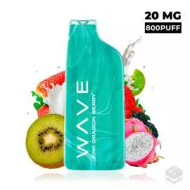 DISPOSABLE POD BUD VAPE WAVE 800 KIWI DRAGON BERRY 20MG 2ML