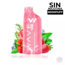 DISPOSABLE POD BUD VAPE WAVE MAX 8000 STRAWBERRY MINT 0MG 18ML