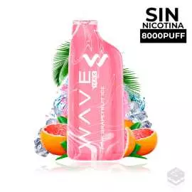 DISPOSABLE POD BUD VAPE WAVE MAX 8000 PINK GRAPEFRUIT ICE 0MG 18ML