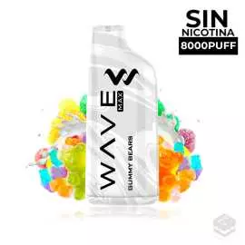 DISPOSABLE POD BUD VAPE WAVE MAX 8000 GUMMY BEARS 0MG 18ML
