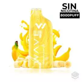 DISPOSABLE POD BUD VAPE WAVE MAX 8000 BANANA CANDY 0MG 18ML