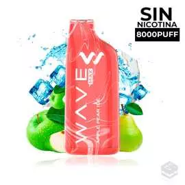 DISPOSABLE POD BUD VAPE WAVE MAX 8000 APPLE PEAR ICE 0MG 18ML