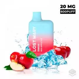 DISPOSABLE VAPE LOST MARY BM600 RED APPLE ICE 20MG 2ML