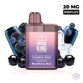 VAPER DESECHABLE AROMA KING COSMIC MAX BOX BLACKBERRY BULL 20MG 2ML