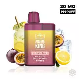 VAPER DESECHABLE AROMA KING COSMIC MAX BOX PASSION FRUIT LEMON 20MG 2ML