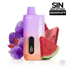 DISPOSABLE POD TECH 8000 RASPBERRY WATERMELON 0MG DE MUSS 15ML