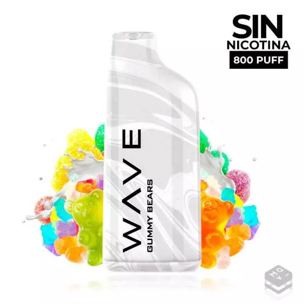 POD DESECHABLE BUD VAPE WAVE 800 GUMMY BEARS