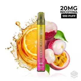 VAPER DESECHABLE AROMA KING COSMIC MAX LYCHEE PASSION FRUIT ORANGE 20MG 2ML
