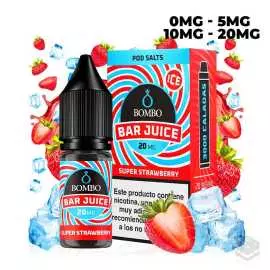 SALES DE NICOTINA SUPER STRAWBERRY ICE BAR JUICE BY BOMBO 10ML