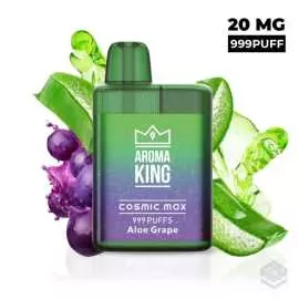VAPER DESECHABLE AROMA KING COSMIC MAX BOX ALOE GRAPE 20MG 2ML