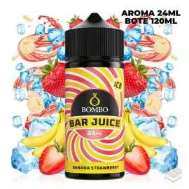 FLAVOUR BANANA STRAWBERRY ICE BAR JUICE BY BOMBO 24ML LONGFILL