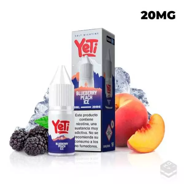 SALES DE NICOTINA BLUEBERRY PEACH ICE YETI SUMMIT SALT 10ML