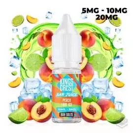 PEACH LIME ICE BAR JUICE KINGS CREST SALTS 10ML