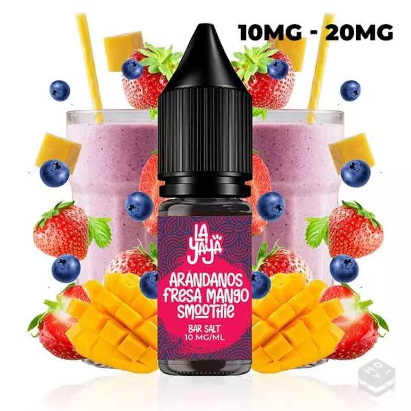 SALES DE NICOTINA ARANDANOS FRESA MANGO SMOOTHIE LA YAYA SALT 10ML 10MG 20MG
