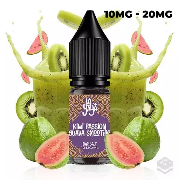 SALES DE NICOTINA KIWI PASSION GUAVA SMOOTHIE LA YAYA SALT 10ML 10MG 20MG