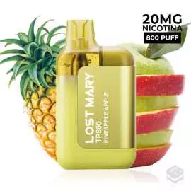 DISPOSABLE VAPE LOST MARY TP800 PINEAPPLE APPLE 20MG 2ML
