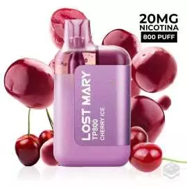 DISPOSABLE VAPE LOST MARY TP800 CHERRY ICE 20MG 2ML