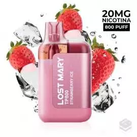 VAPER DESECHABLE LOST MARY TP800 STRAWBERRY ICE 20MG 2ML