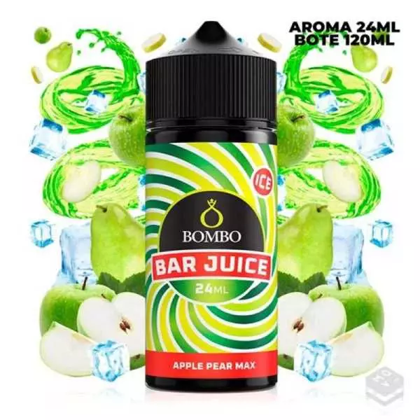 AROMA APPLE PEAR MAX ICE BAR JUICE BY BOMBO 24 ML LONGFILL