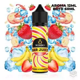 FLAVOUR BANANA STRAWBERRY ICE BAR JUICE BY BOMBO 12ML LONGFILL