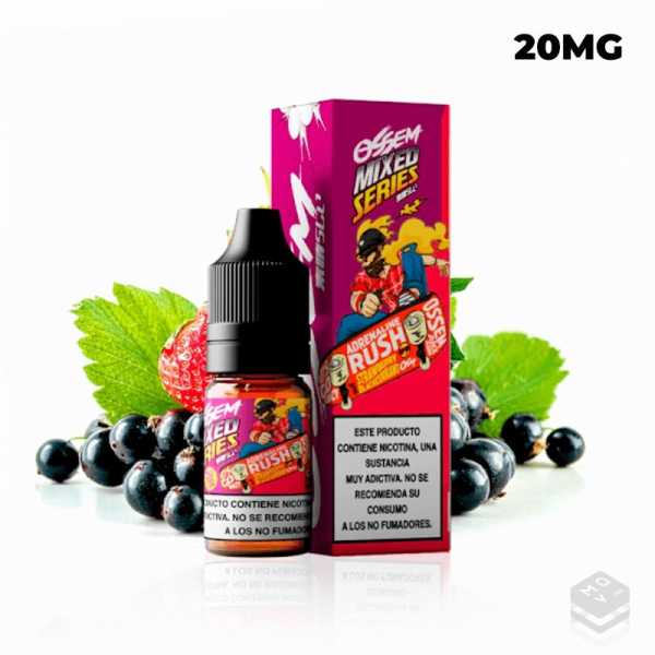 SALES DE NICOTINA ADRENALINE RUSH STRAWBERRY BLACKCURRANT OSSEM 10ML 20MG