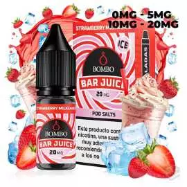 STRAWBERRY MILKSHAKE ICE BAR JUICE BY BOMBO 10ML NICOTINE SALTS