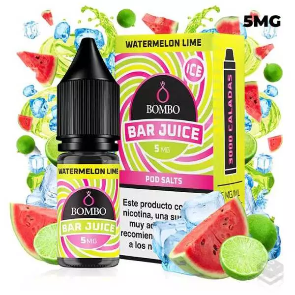 SALES DE NICOTINA WATERMELON LIME ICE BAR JUICE BY BOMBO 10ML 5MG