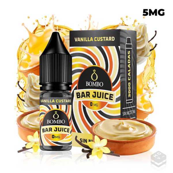 SALES DE NICOTINA VANILLA CUSTARD BAR JUICE BY BOMBO 10ML 5MG