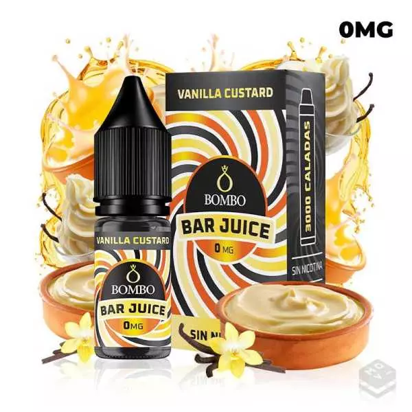 SALES DE NICOTINA VANILLA CUSTARD BAR JUICE BY BOMBO 10ML 0MG