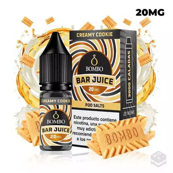 SALES DE NICOTINA CREAMY COOKIE BAR JUICE BY BOMBO 10ML 20MG
