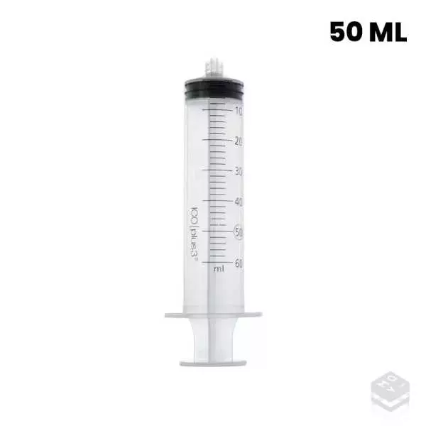 Jeringa 3 piezas sin aguja 50 ml