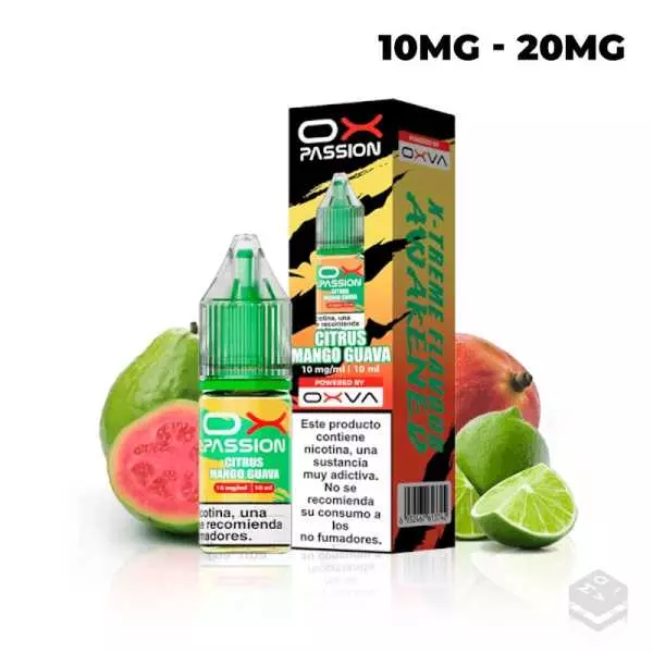SALES DE NICOTINA CITRUS MANGO GUAVA OXVA OX PASSION 10ML