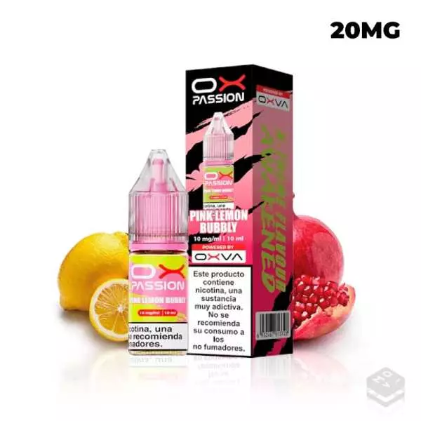 SALES DE NICOTINA PINK LEMON BUBBLY OXVA OX PASSION 10ML