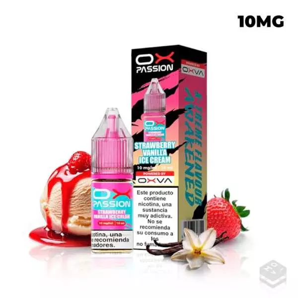 SALES DE NICOTINA STRAWBERRY VANILLA ICE CREAM OXVA OX PASSION 10ML