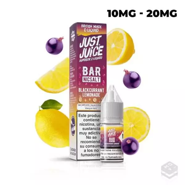 SALES DE NICOTINA BLACKCURRANT LEMONADE JUST JUICE BAR 10ML