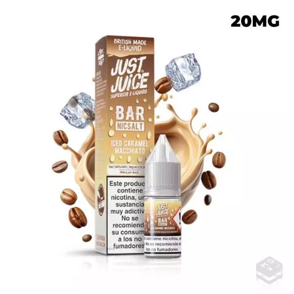 SALES DE NICOTINA ICED CARAMEL MACCHIATO JUST JUICE BAR 10ML