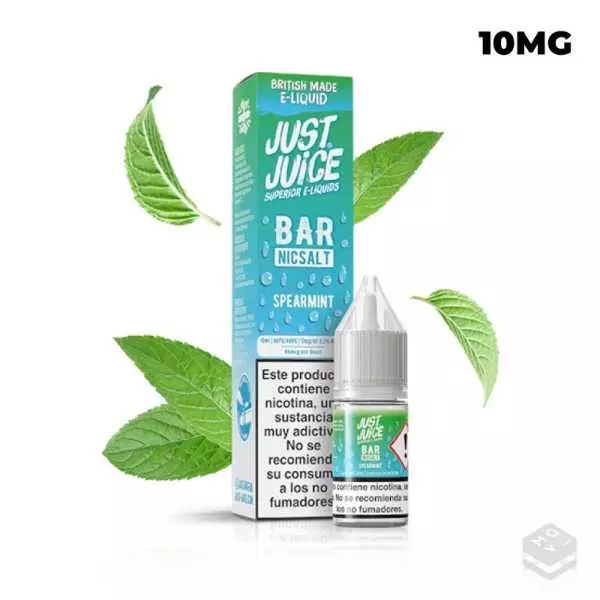 SALES DE NICOTINA SPEARMINT JUST JUICE BAR 10ML