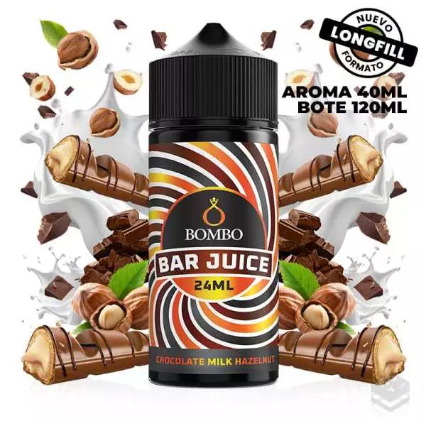 AROMA CHOCOLATE MILK HAZELDONUT BAR JUICE BY BOMBO 24ML LONGFILL