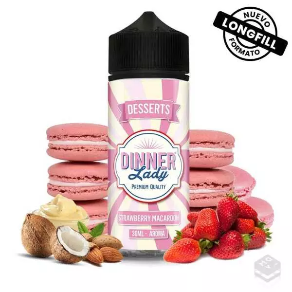 FLAVOUR STRAWBERRY MACAROON DINNER LADY 30ML LONGFILL
