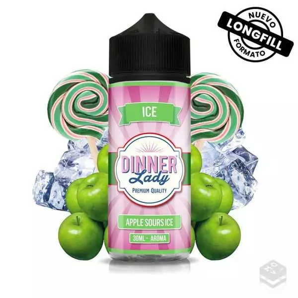 FLAVOUR APPLE SOURS ICE DINNER LADY 30ML LONGFILL